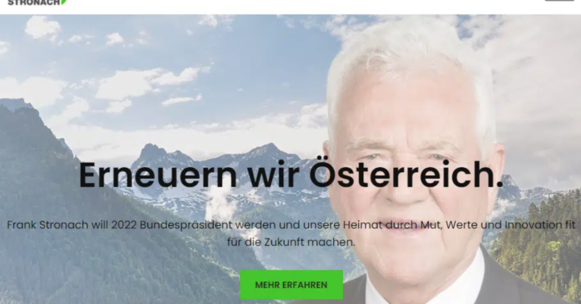 Frank Stronach tritt zur Bundespräsidentenwahl an